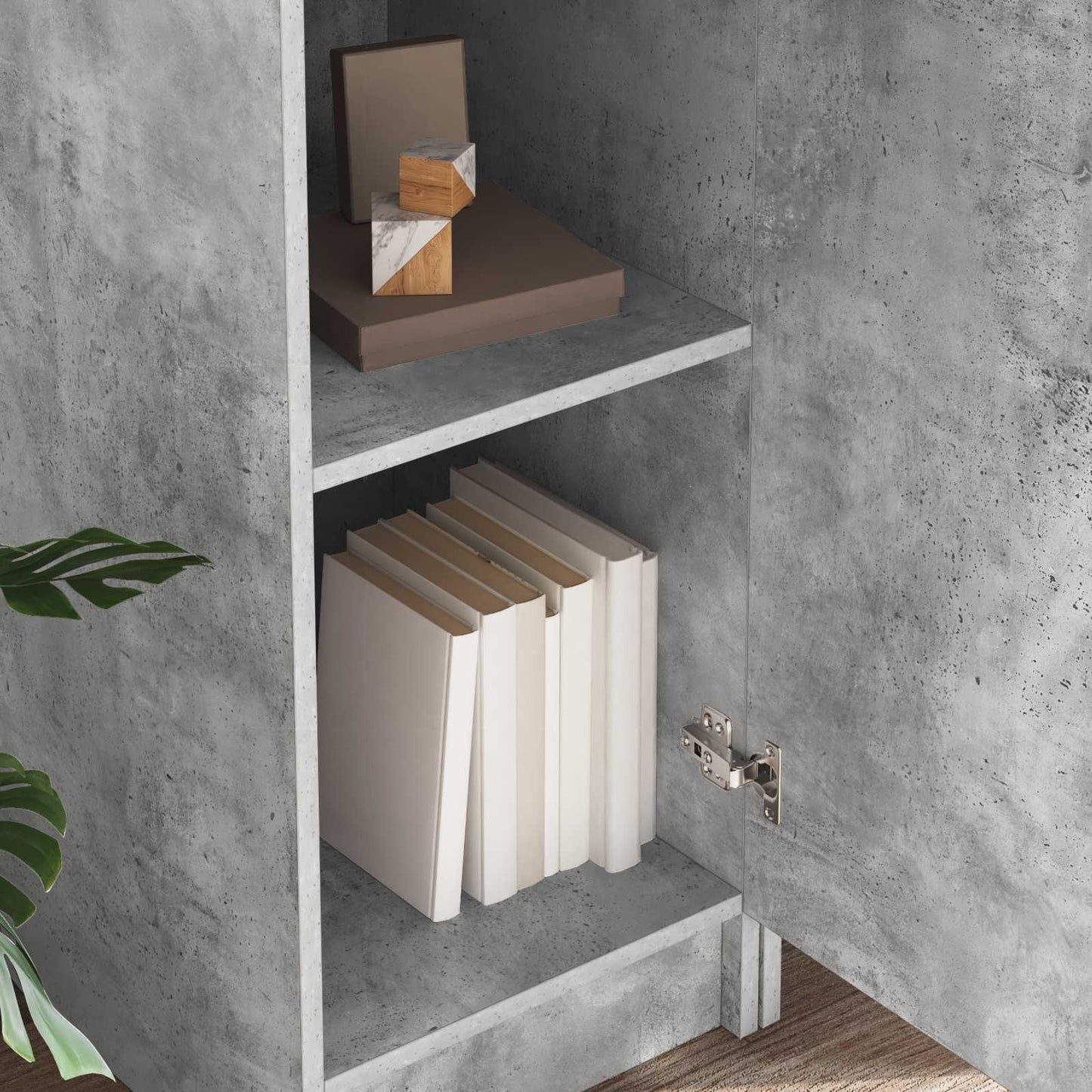 Asztal 2 pcs Beton Szürke