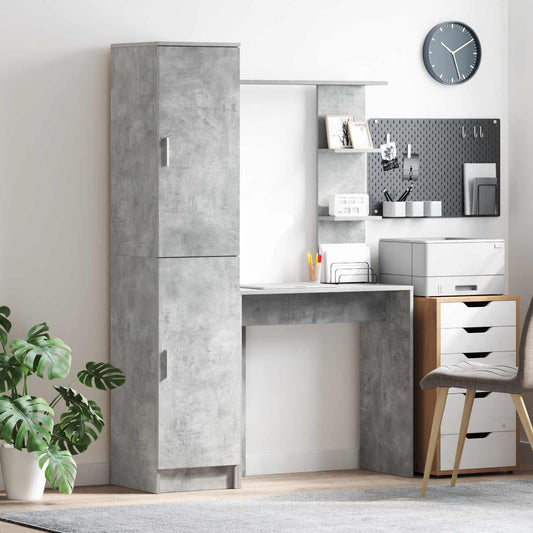 Asztal 2 pcs Beton Szürke