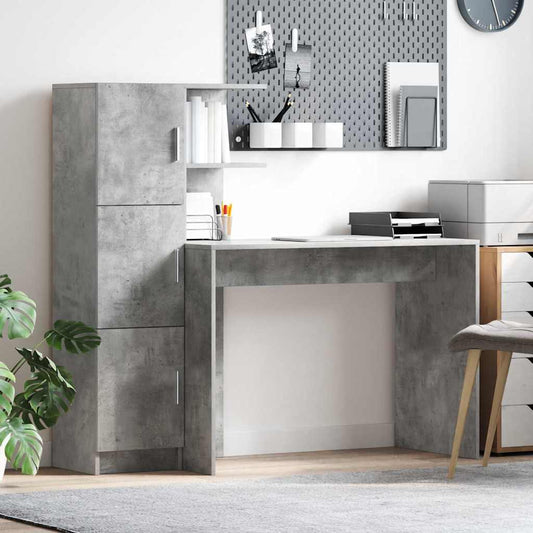 Asztal 2 pcs Beton Szürke