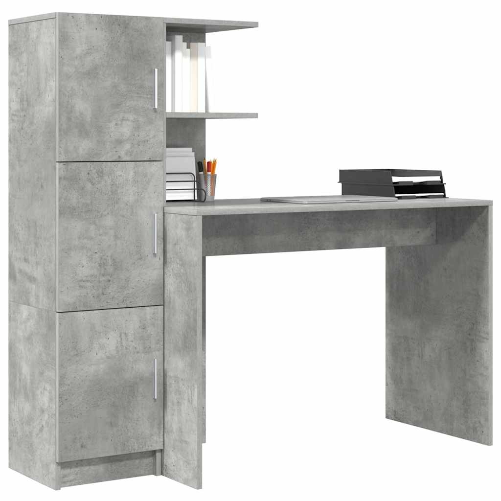 Asztal 2 pcs Beton Szürke
