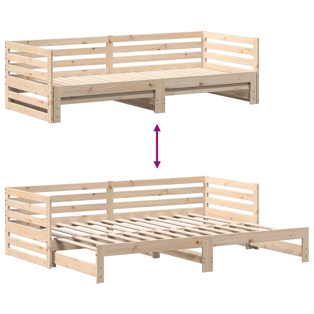 heverőágy kihúzható ággyal matrac nélkül 80x200 cm