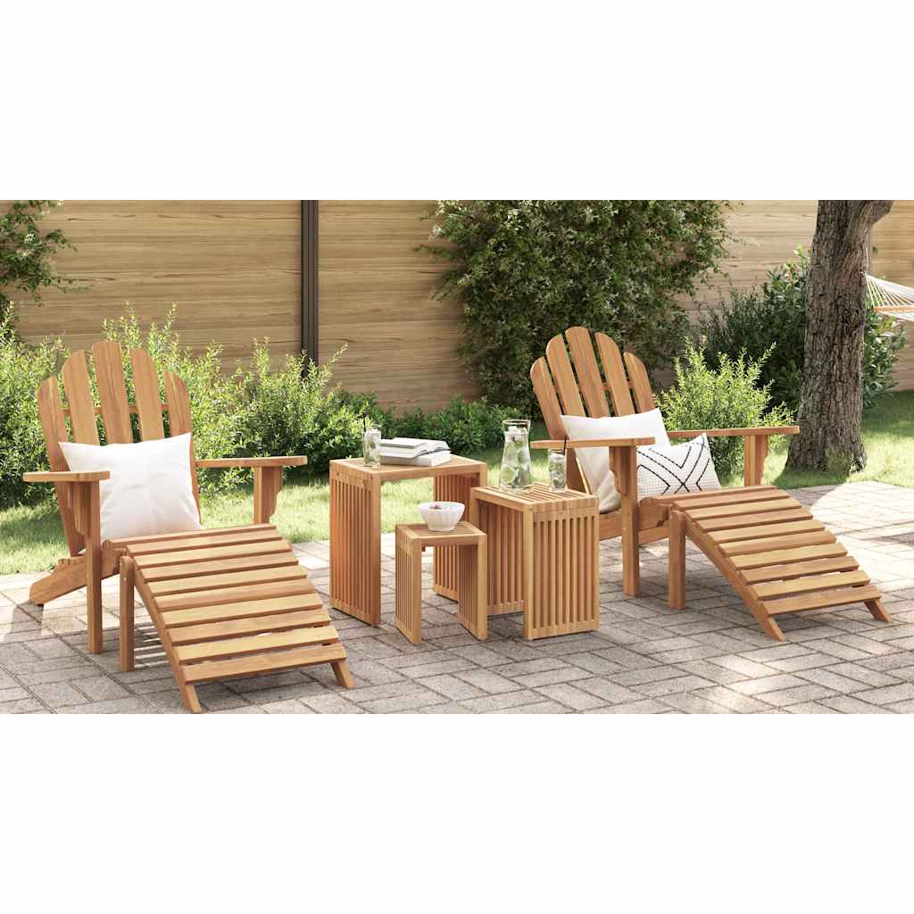Kerti Oldal Asztal 3 pcs Barna 33 x 44,5 x 51 cm Tömör Teakfa