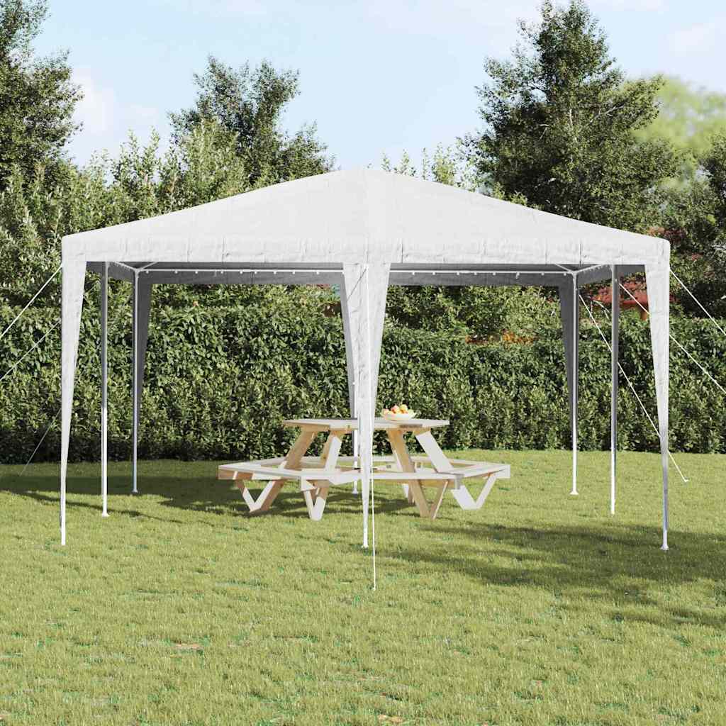 Partysátor Fehér 400 x 400 x 266 cm Poliészter és Acél