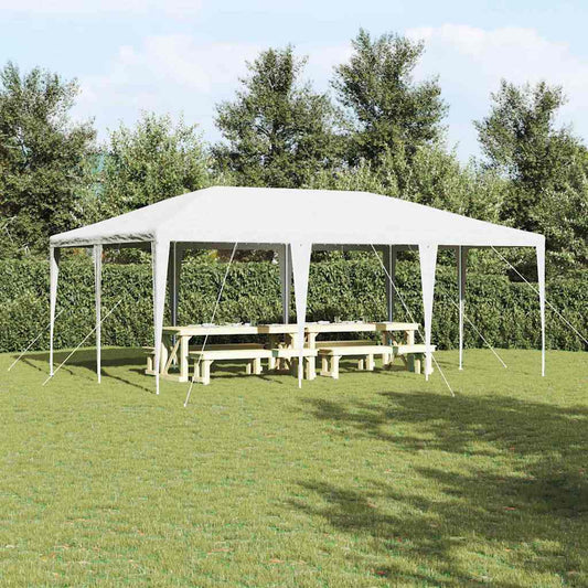 Partysátor Fehér 600 x 400 x 266 cm Poliészter és Acél
