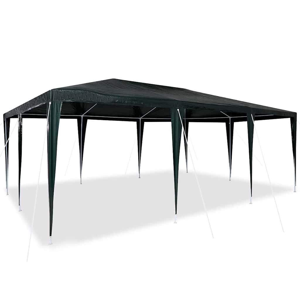 Partysátor Zöld 600 x 400 x 266 cm Poliészter és Acél