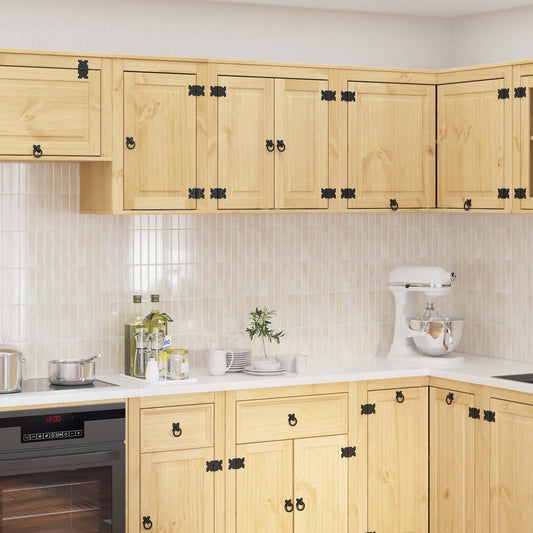 Cabinet polcokkal SKI Mézes Barna 60 x 32 x 60 cm Tömör fenyőfa
