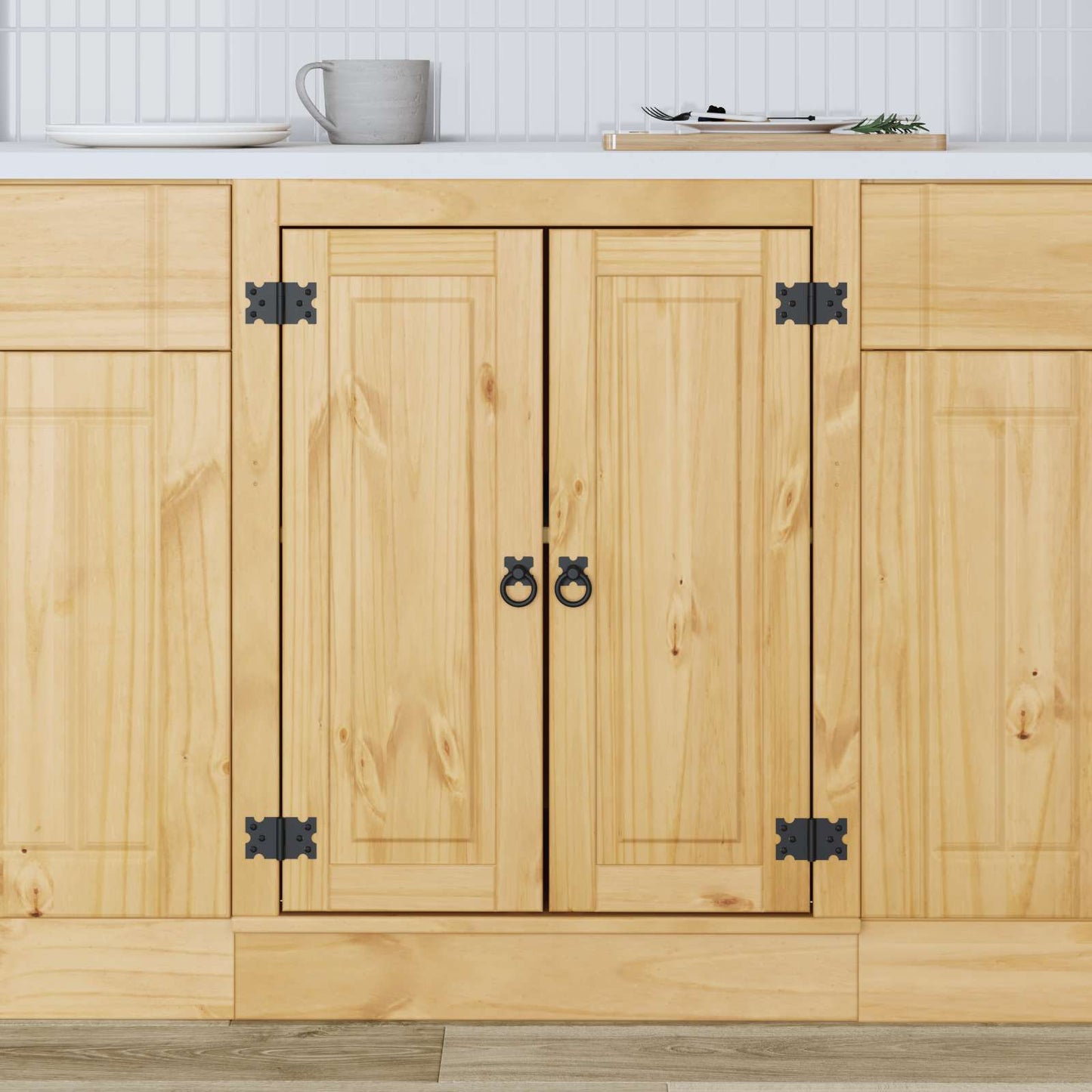 Cabinet SKI Mézes Barna 60 x 46 x 81,5 cm Tömör fenyőfa