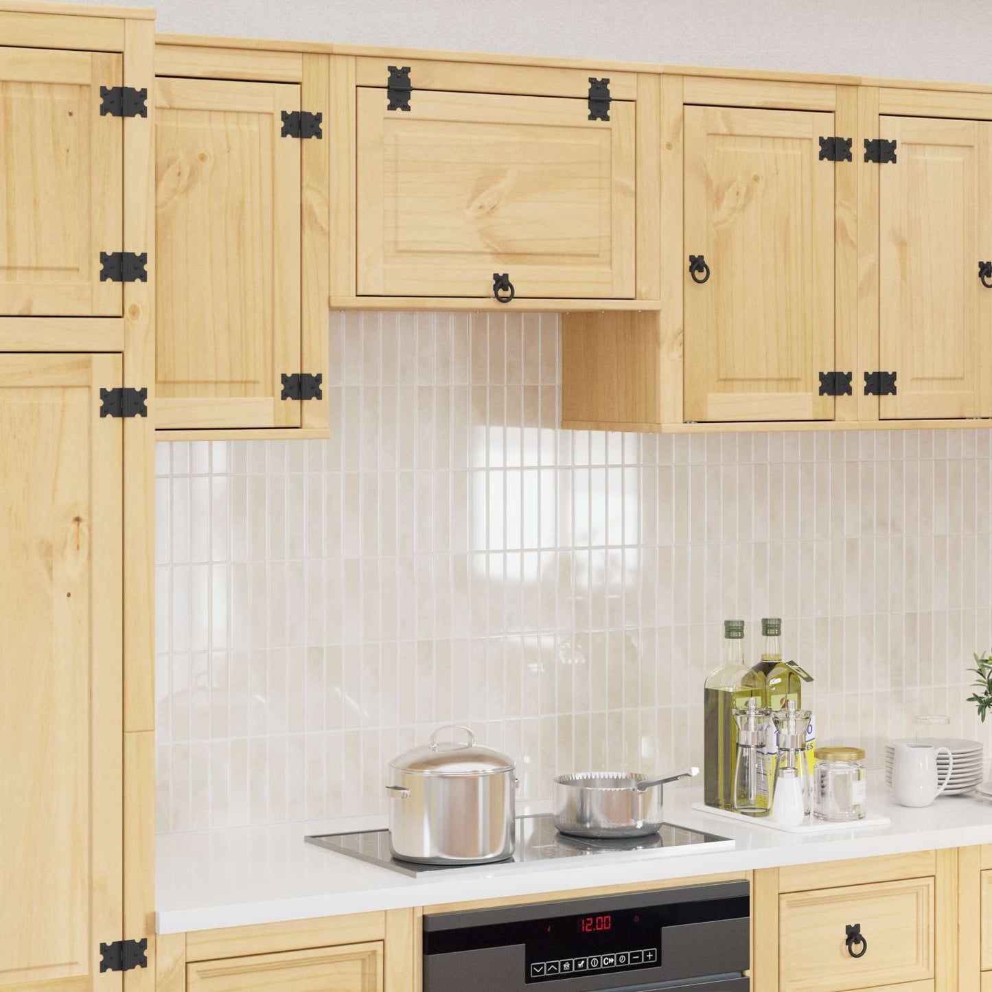Cabinet SKI Mézes Barna 60 x 32 x 40 cm Tömör fenyőfa