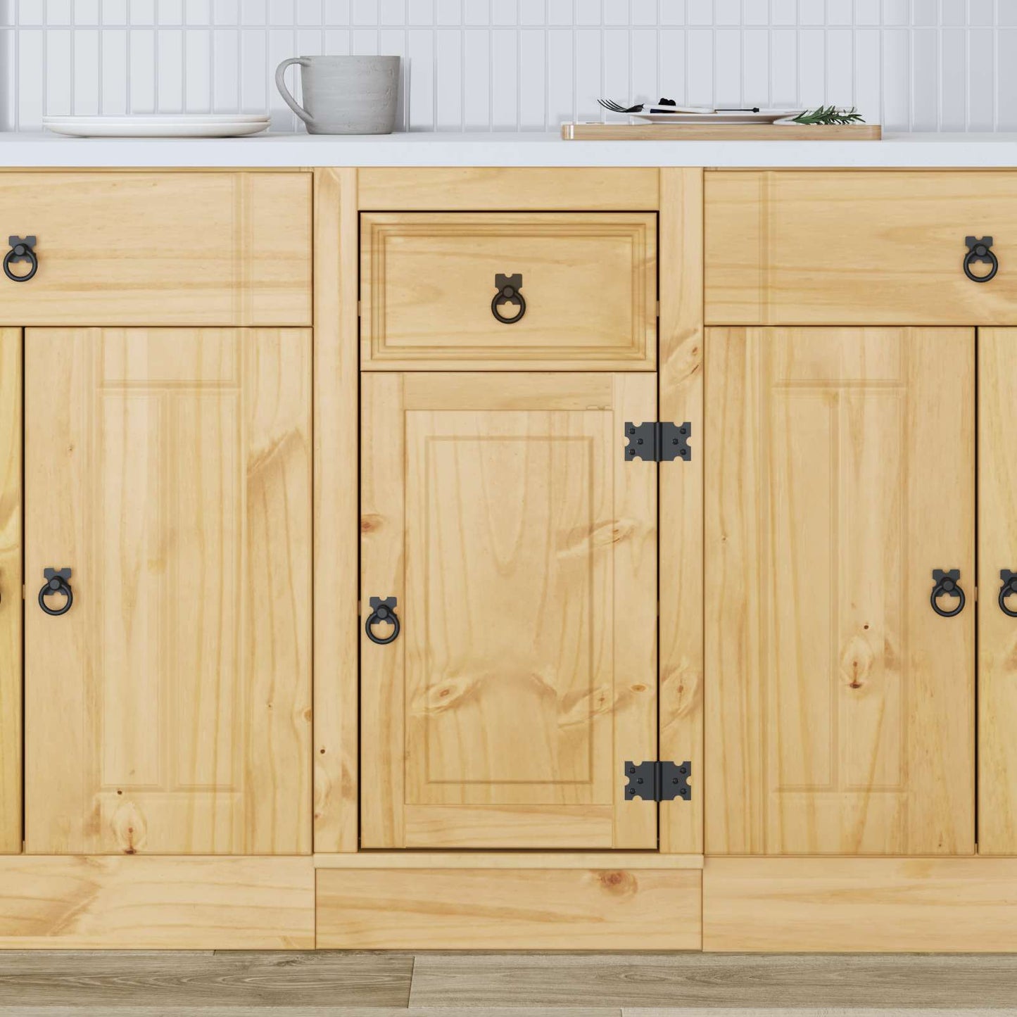 Cabinet SKI Mézes Barna 40 x 46 x 81,5 cm Tömör fenyőfa