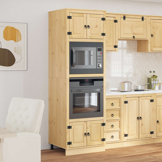 Cabinet ajtóval SKI Mézes Barna 66 x 58 x 207 cm Tömör fenyőfa
