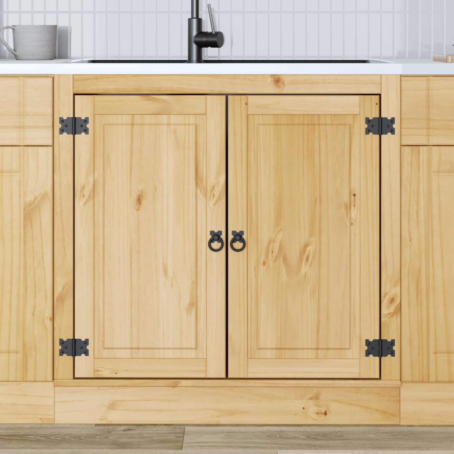 Cabinet SKI Mézes Barna 80 x 46 x 81 cm Tömör fenyőfa