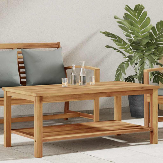 Dohányzóasztal tárolóval Barna 110 x 55 x 45 cm Tömör Teakfa