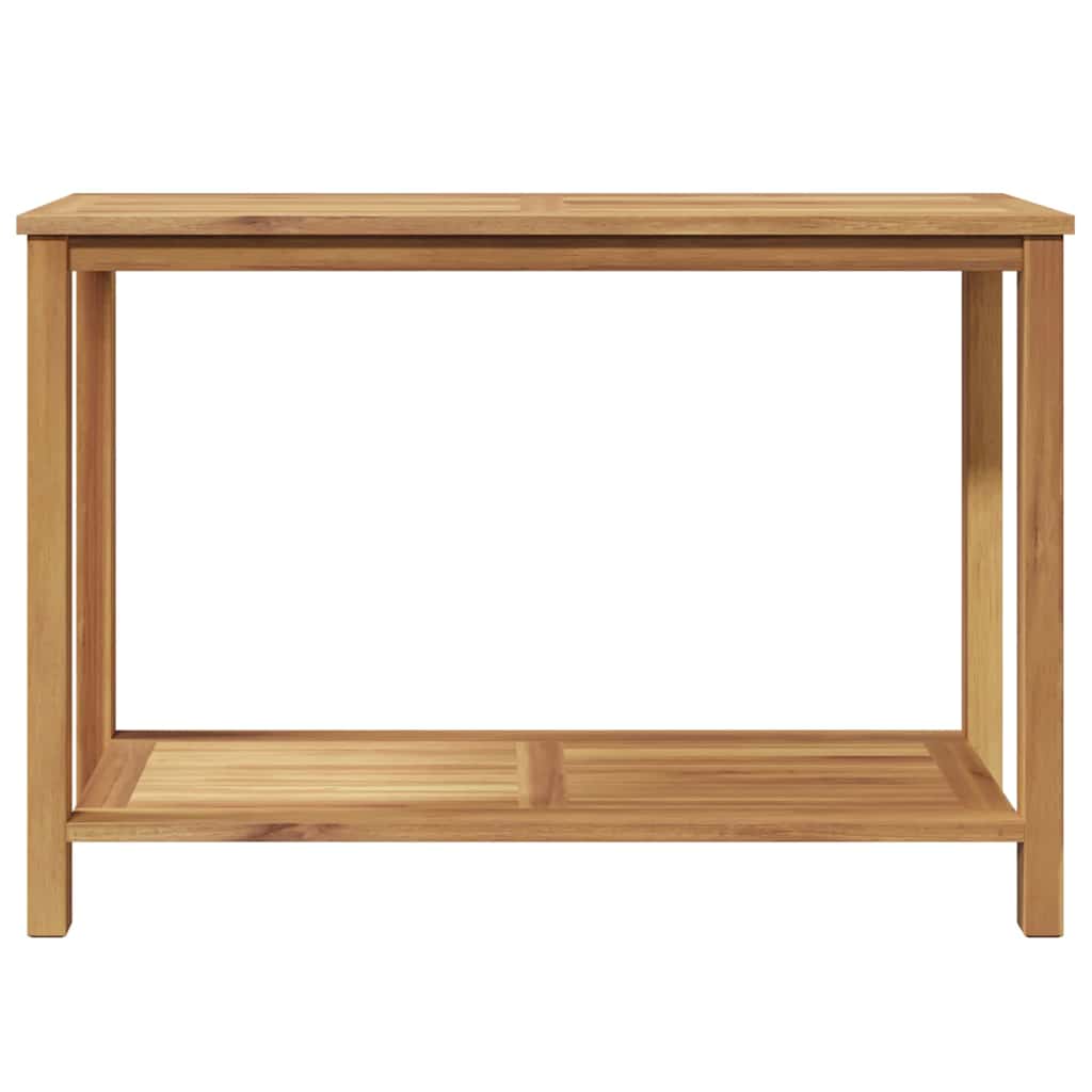Konzolasztal tárolóval Barna 110 x 40 x 75 cm Tömör Teakfa