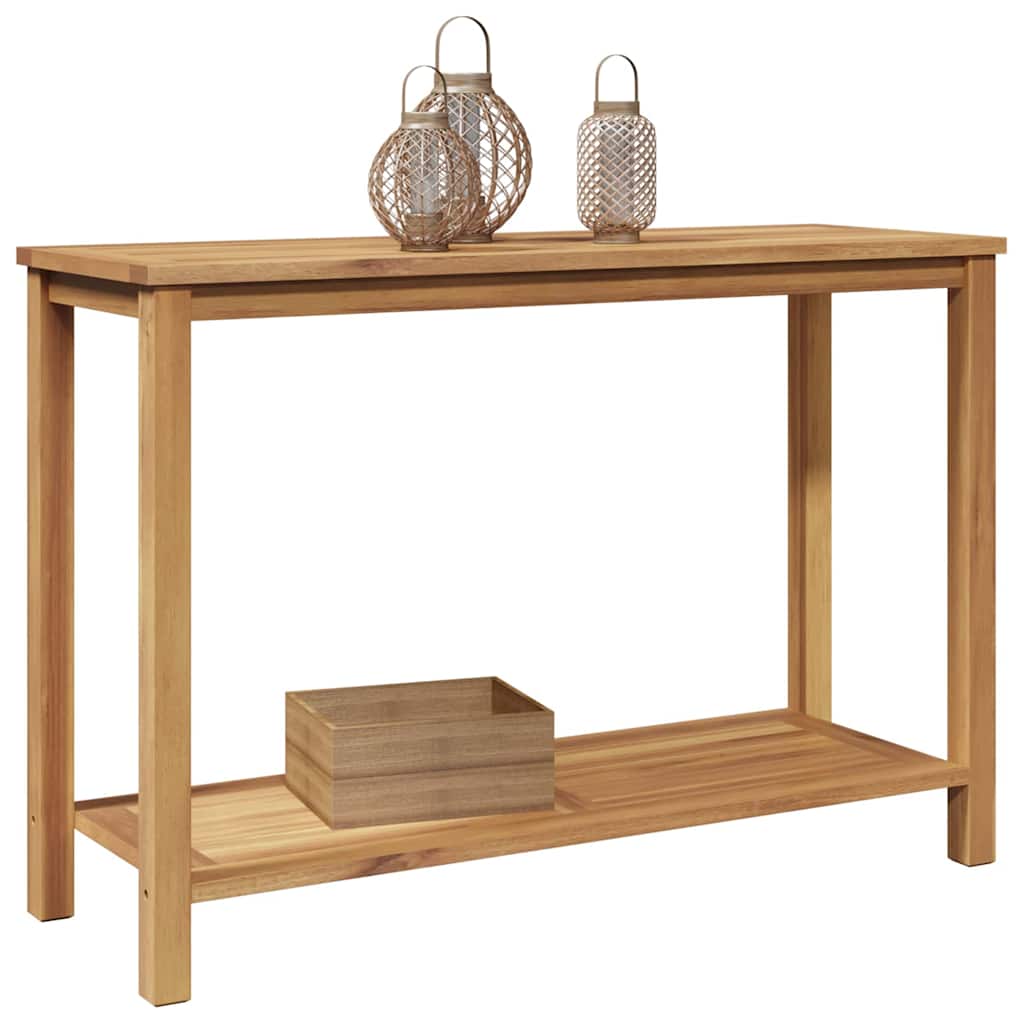 Konzolasztal tárolóval Barna 110 x 40 x 75 cm Tömör Teakfa
