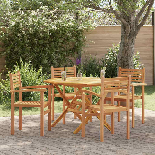 Szék 4 pcs Barna 56 x 55 x 90.5 cm Tömör Teakfa