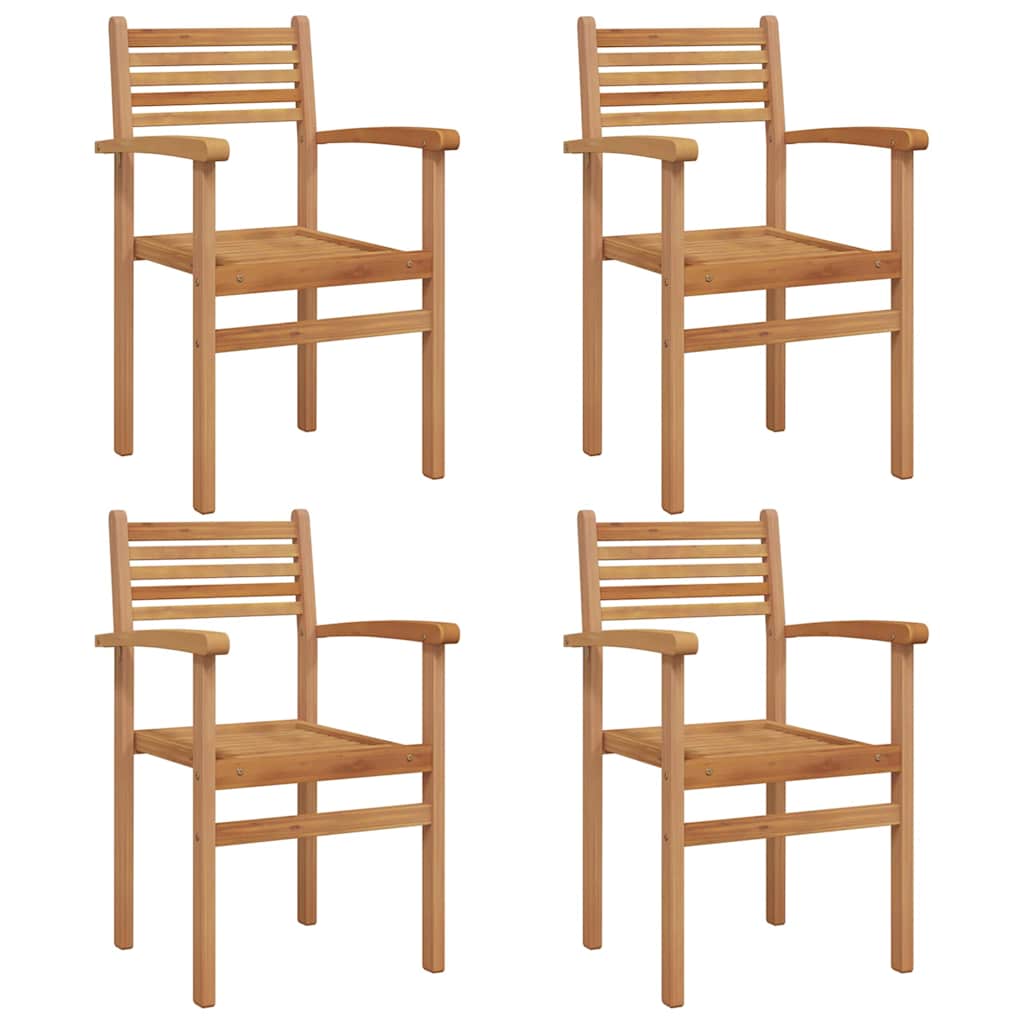 Szék 4 pcs Barna 56 x 55 x 90.5 cm Tömör Teakfa