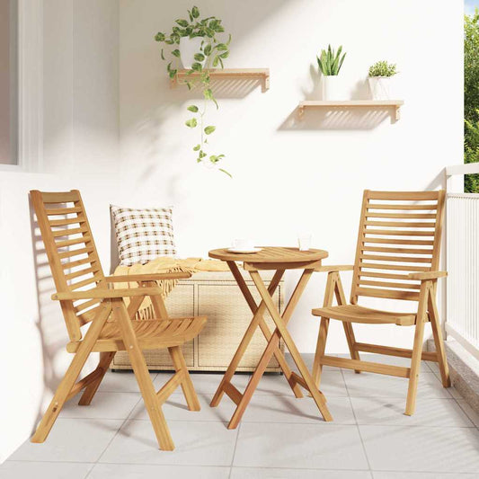 Szék 2 pcs Barna 64.5 x 52 x 108 cm Tömör Teakfa