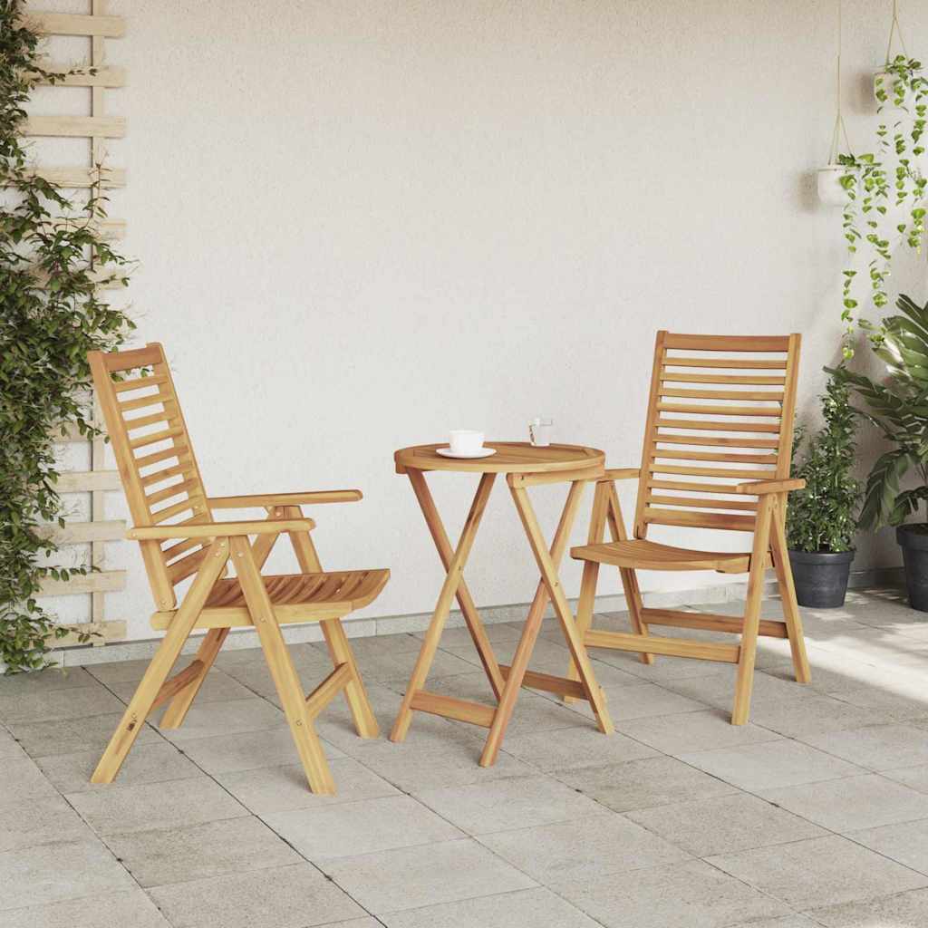 Szék 2 pcs Barna 64.5 x 52 x 108 cm Tömör Teakfa