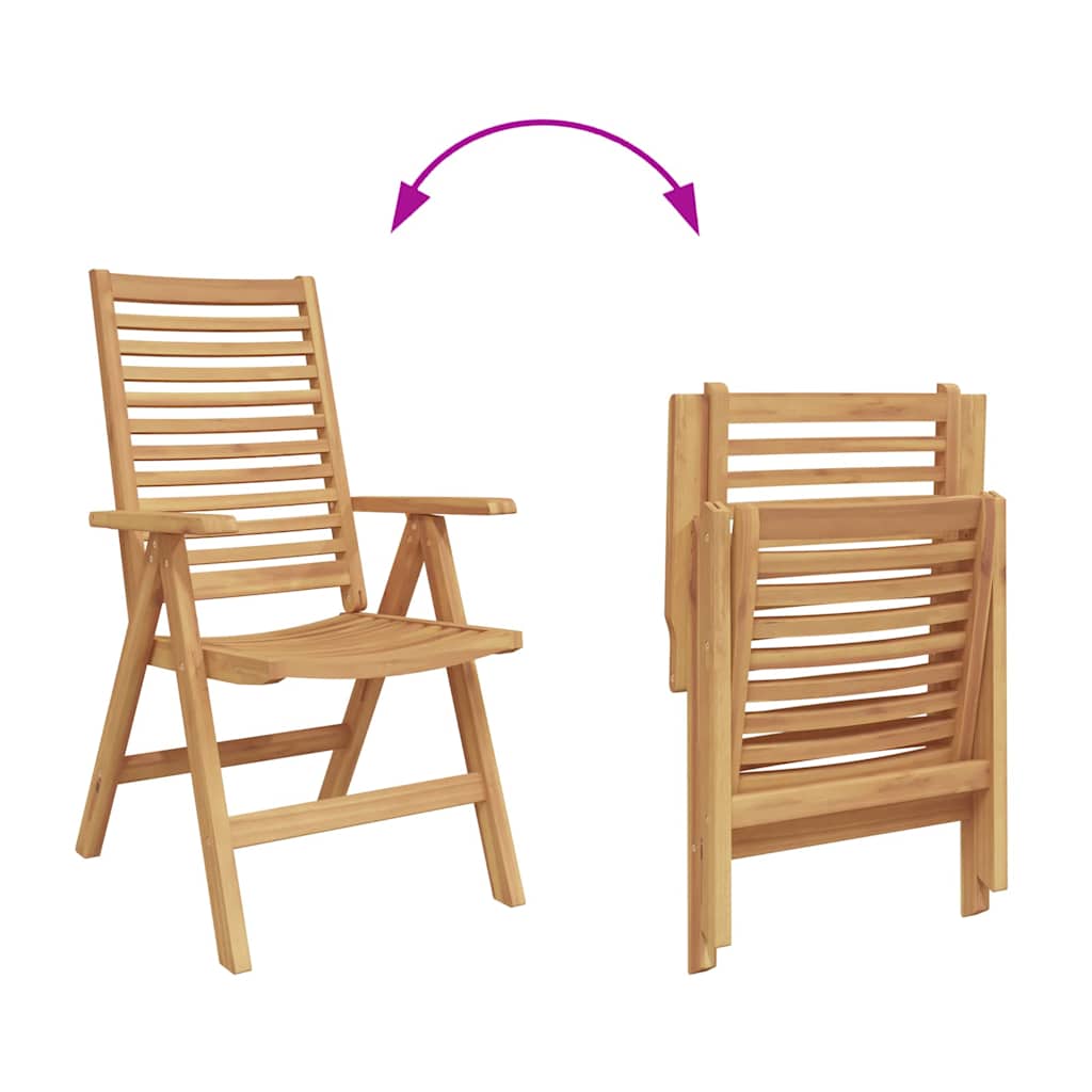 Szék 2 pcs Barna 64.5 x 52 x 108 cm Tömör Teakfa
