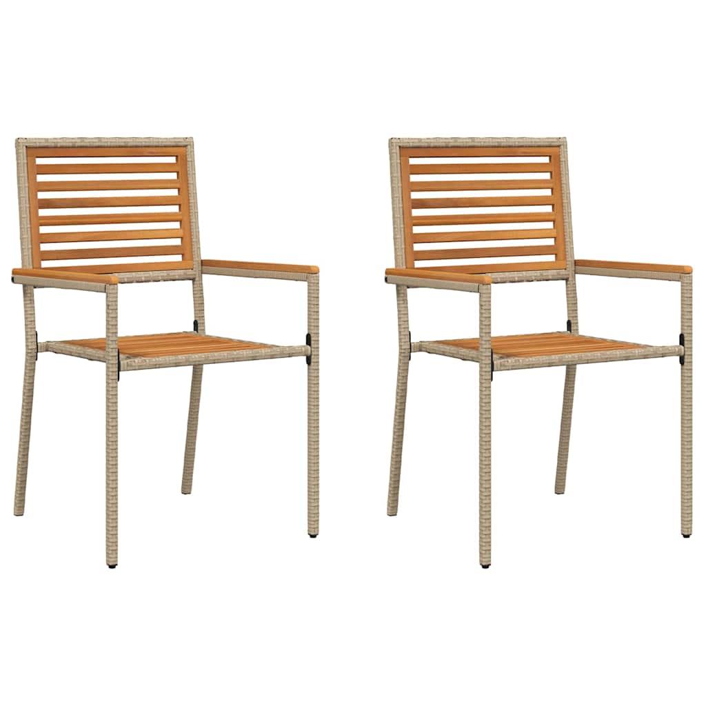 Kerti összecsukható székek 2 pcs Barna és Bézs 54 x 56 x 90 cm