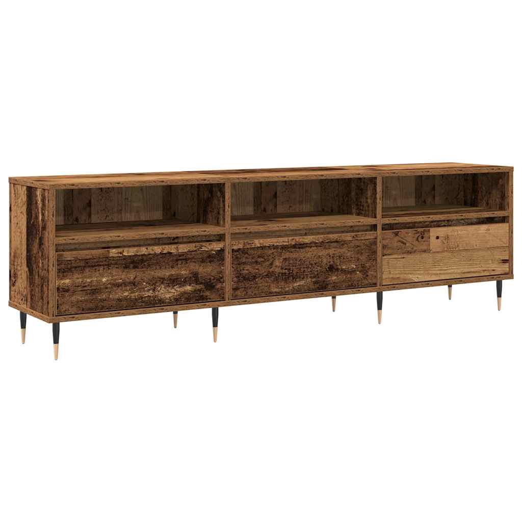 TV szekrény 150 x 30 x 45 cm Öreg fa Szerelt Fa