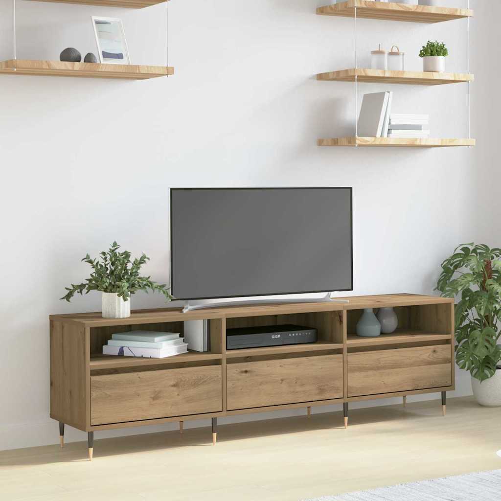 TV szekrény 150 x 30 x 45 cm Artisan tölgy Szerelt Fa
