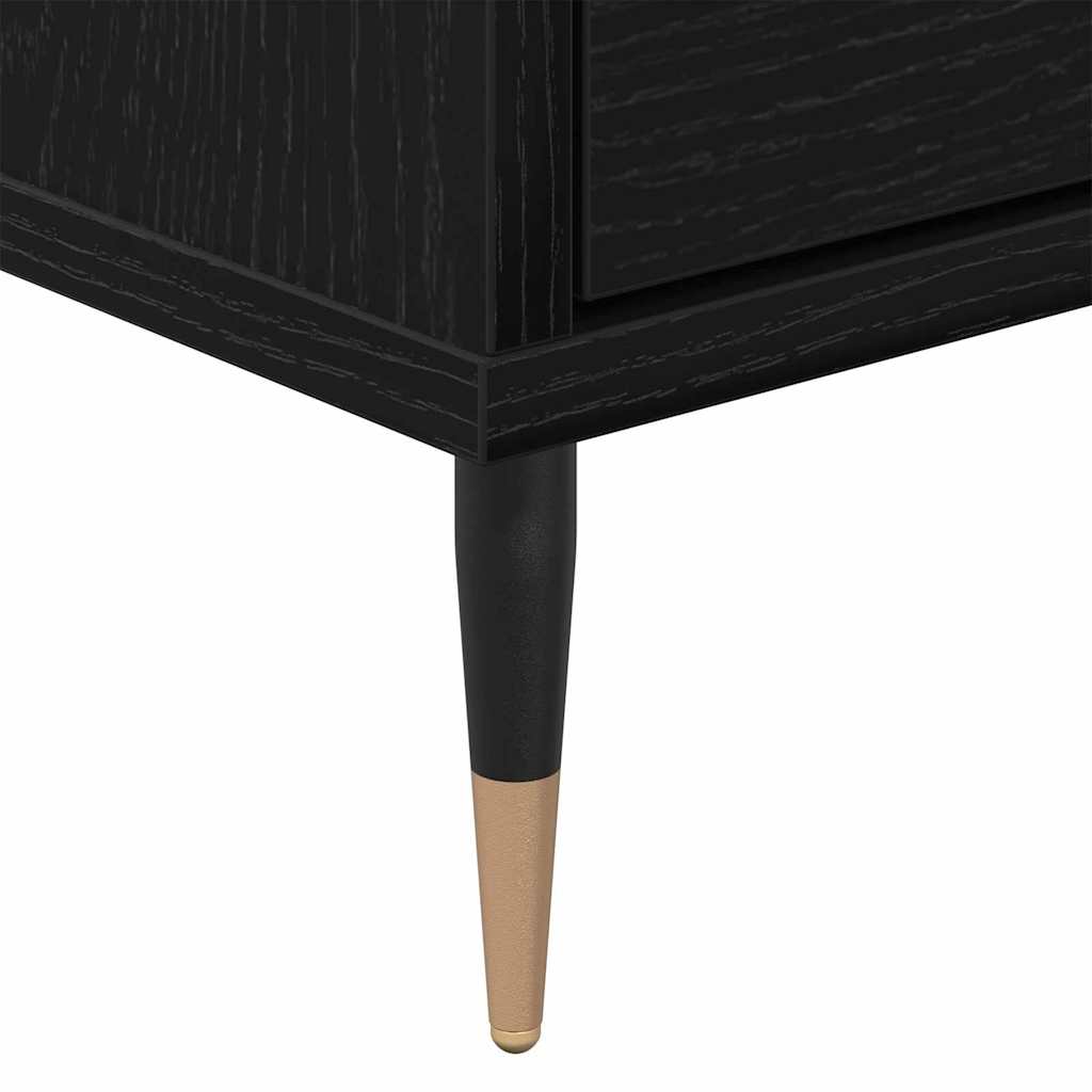 TV szekrény 150 x 30 x 45 cm Fekete tölgy Szerelt Fa