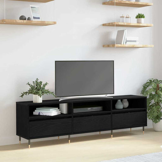 TV szekrény Fekete tölgy 150 x 30 x 45 cm Faanyag
