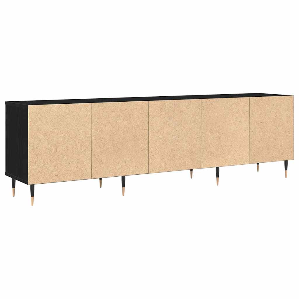 TV szekrény 150 x 30 x 45 cm Fekete tölgy Szerelt Fa