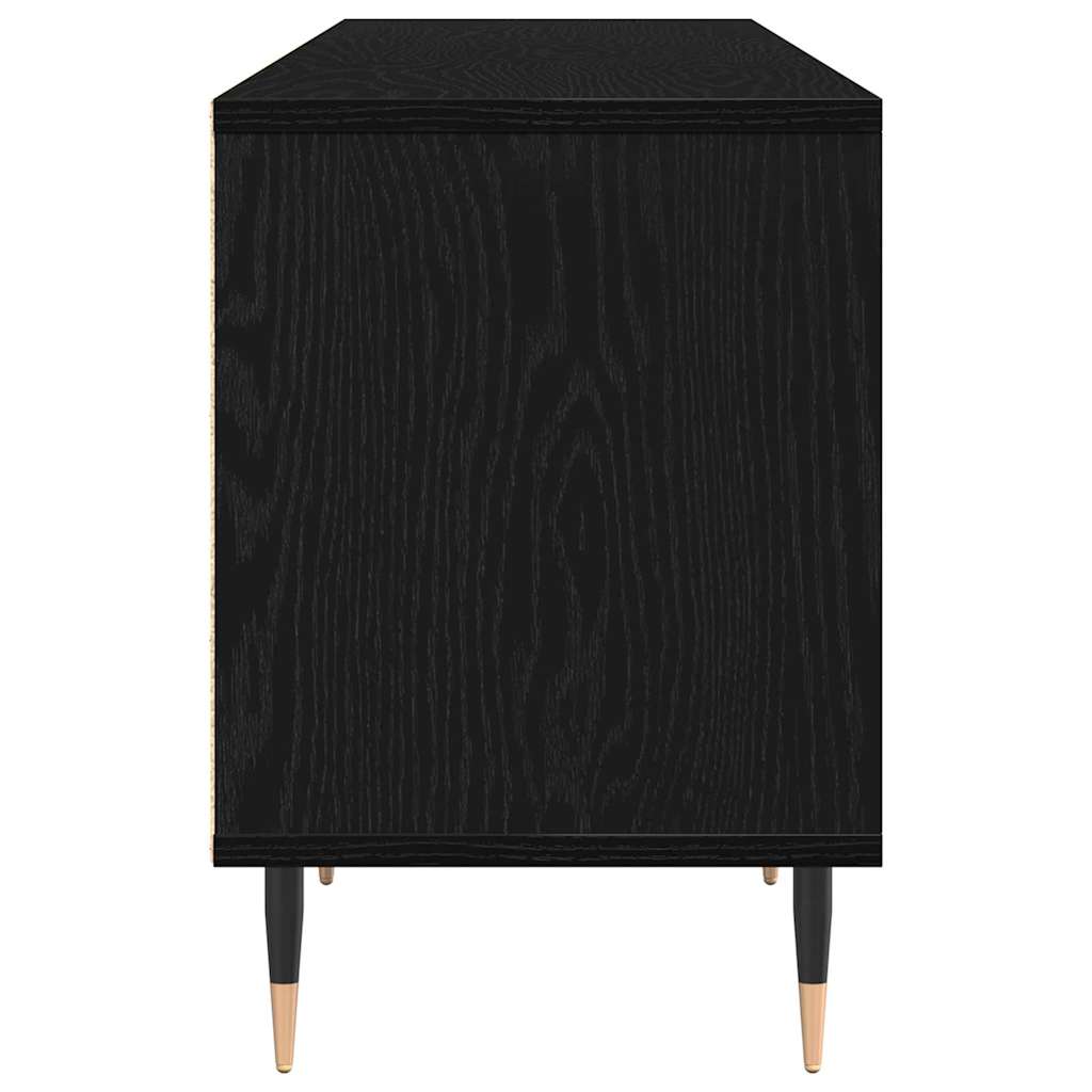 TV szekrény 150 x 30 x 45 cm Fekete tölgy Szerelt Fa