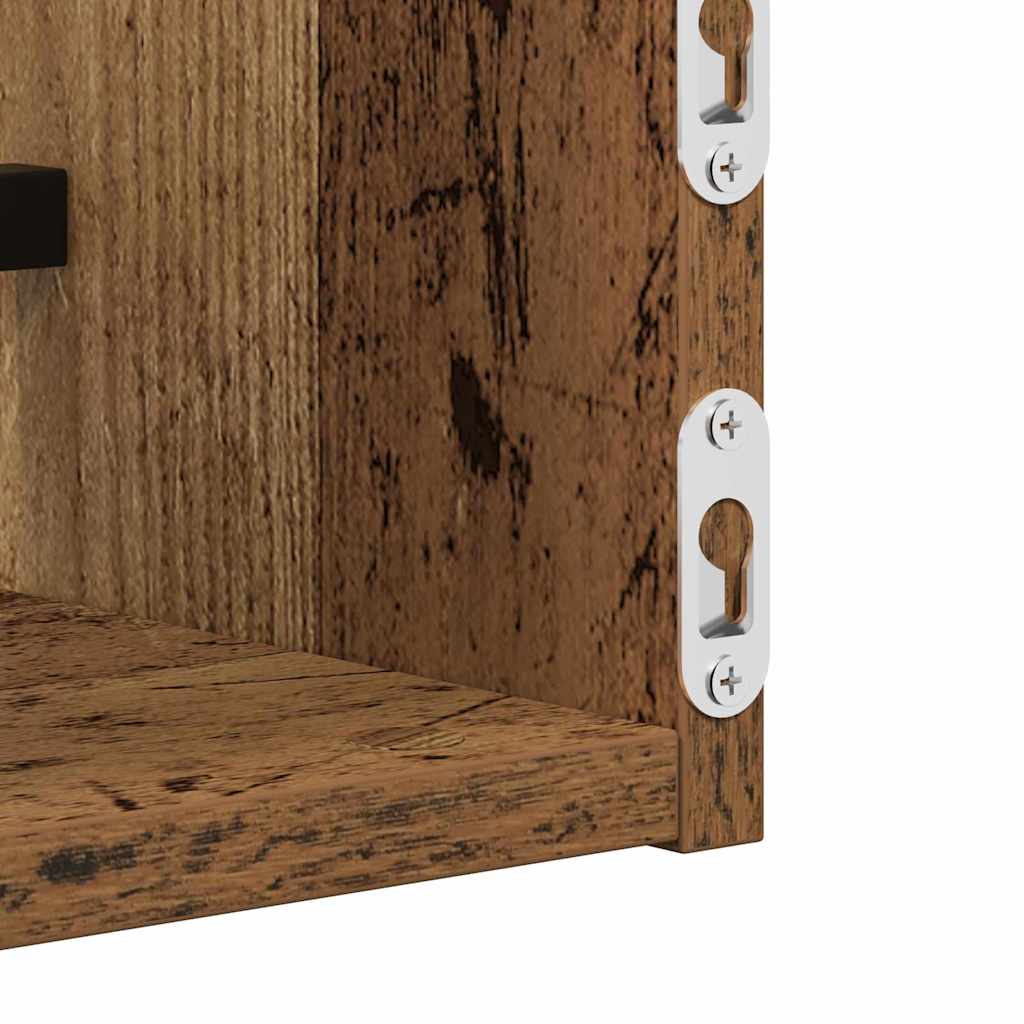 Falpolc Falra szerelhető 2 pcs Öreg fa 60 x 16 x 14 cm