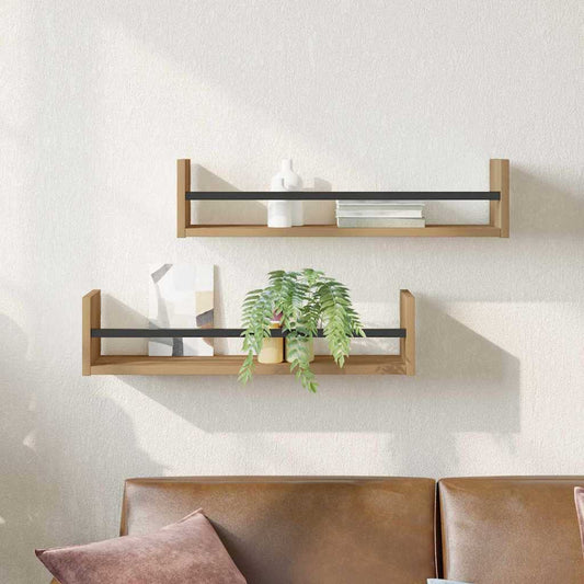 Falpolc Falra szerelhető 2 pcs Artisan tölgy 60 x 16 x 14 cm
