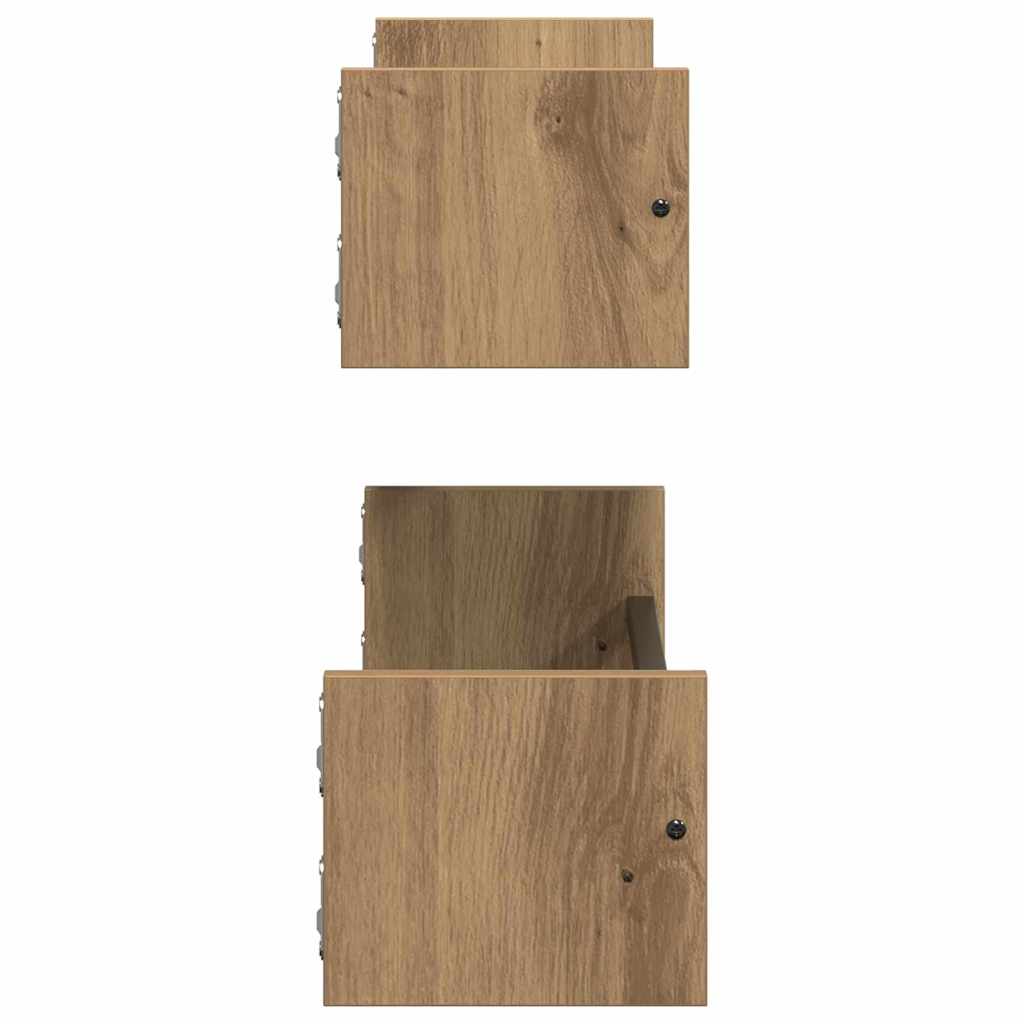 Falpolc Falra szerelhető 2 pcs Artisan tölgy 60 x 16 x 14 cm