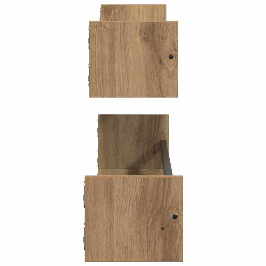 Falpolc Falra szerelhető 2 pcs Artisan tölgy 80 x 16 x 14 cm