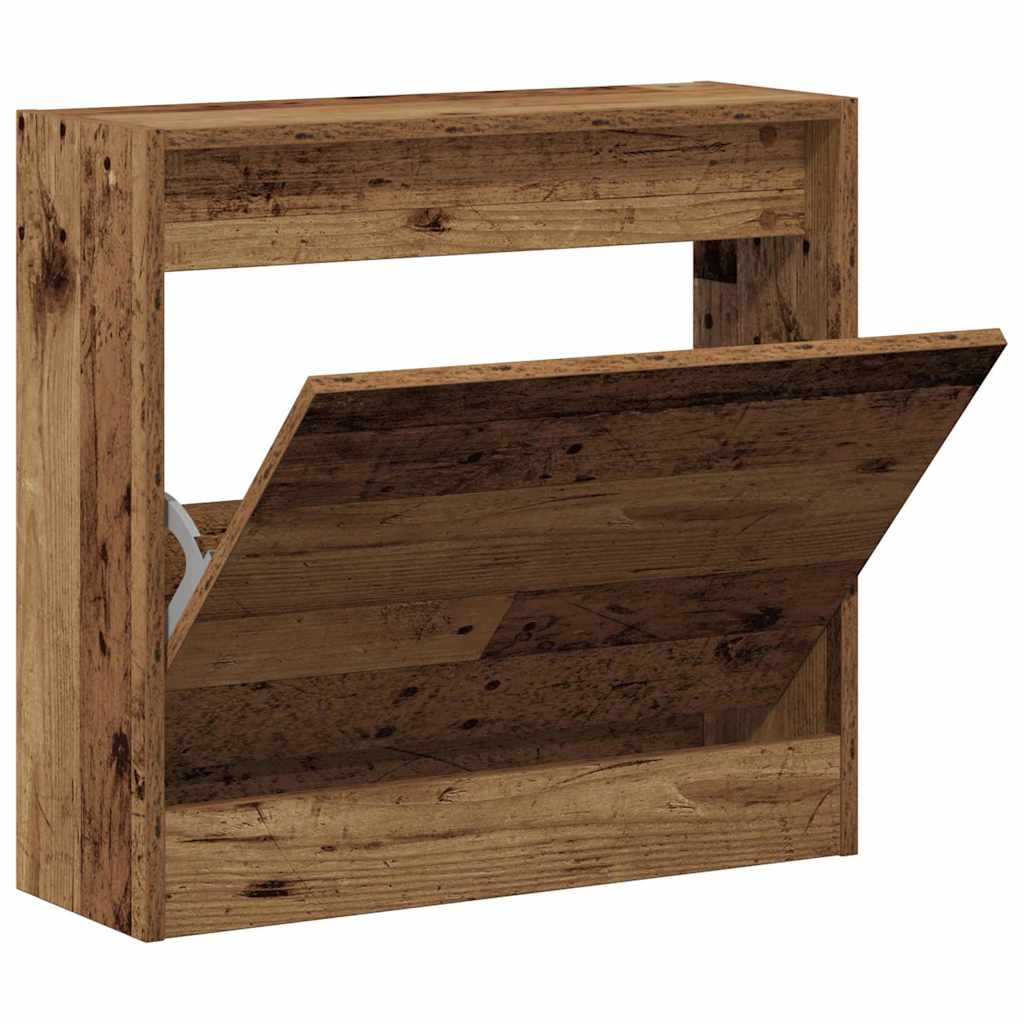 Cipőszekrény 60 x 21 x 57 cm Szerelt Fa Öreg fa