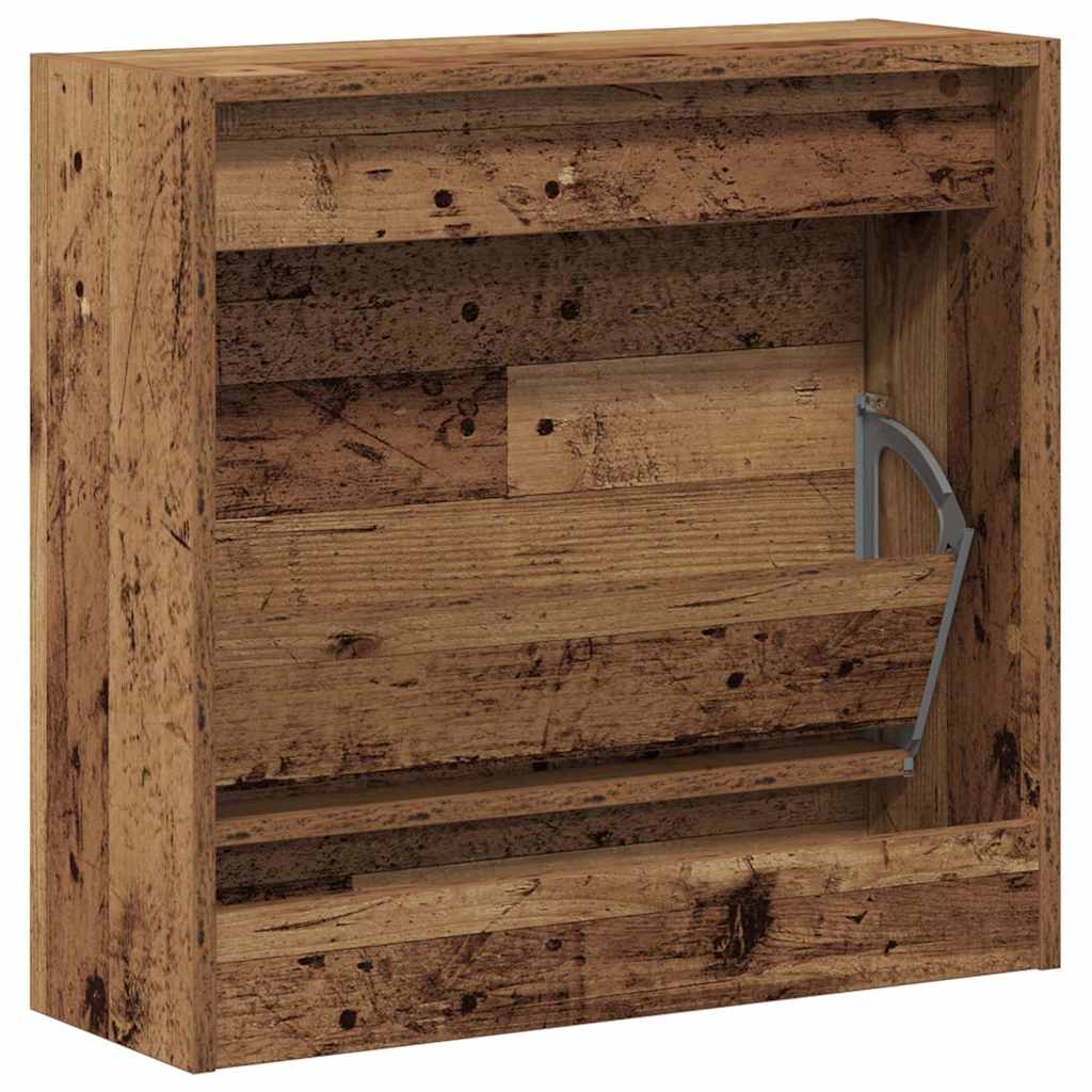 Cipőszekrény 60 x 21 x 57 cm Szerelt Fa Öreg fa