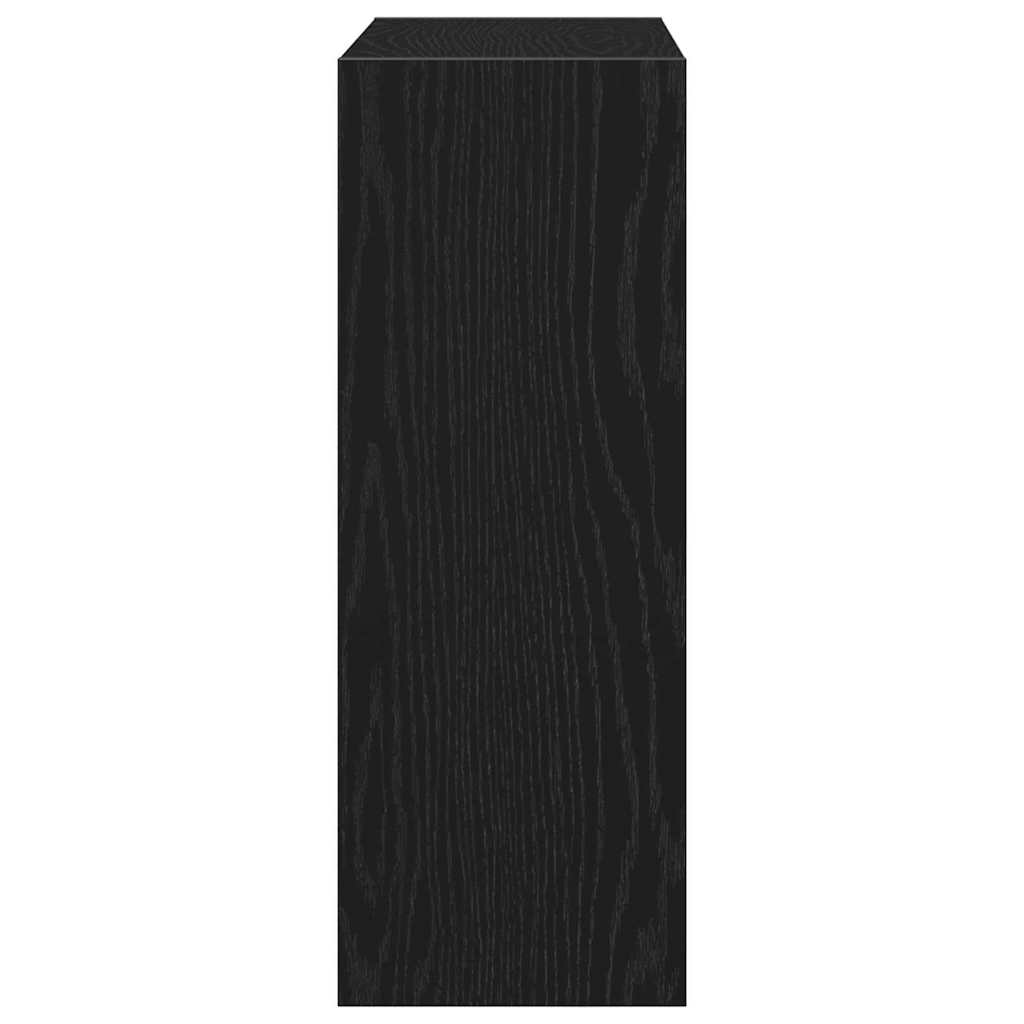 Cipőszekrény 60 x 21 x 57 cm Szerelt Fa Fekete tölgy