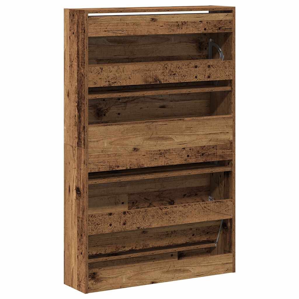 Cipőszekrény 80 x 21 x 125,5 cm Szerelt Fa Öreg fa