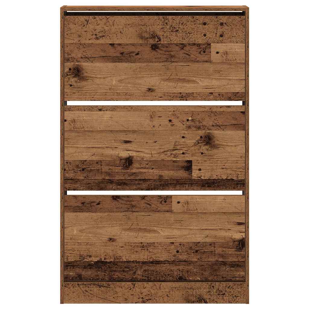 Cipőszekrény 80 x 21 x 125,5 cm Szerelt Fa Öreg fa