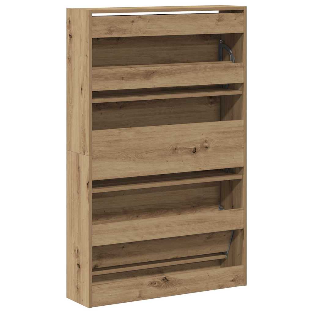 Cipőszekrény 80 x 21 x 125,5 cm Szerelt Fa Artisan tölgy