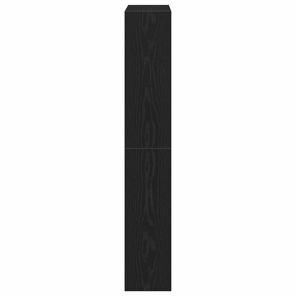Cipőszekrény 80 x 21 x 125,5 cm Szerelt Fa Fekete tölgy