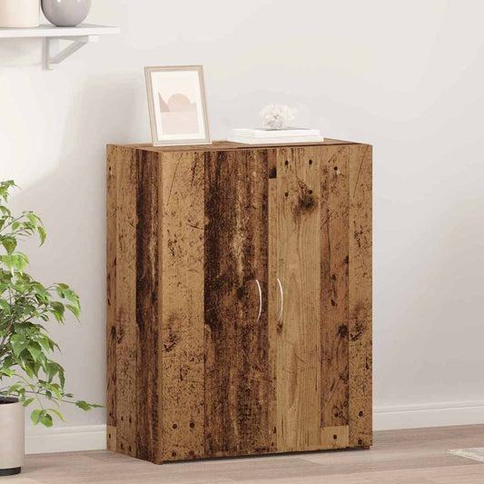 Irodai szekrény ajtóval Fekete tölgy 70 x 32 x 77.5 cm Faanyag