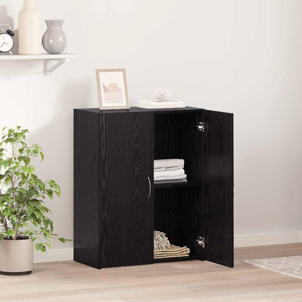 Irodai szekrény Fekete Tölgy 70 x 32 x 77.5 cm Szerelt Fa