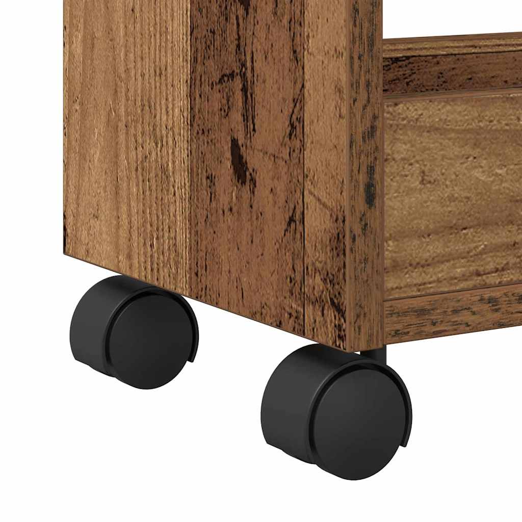 Cabinet kerékkel Öreg fa 60 x 22 x 79 cm