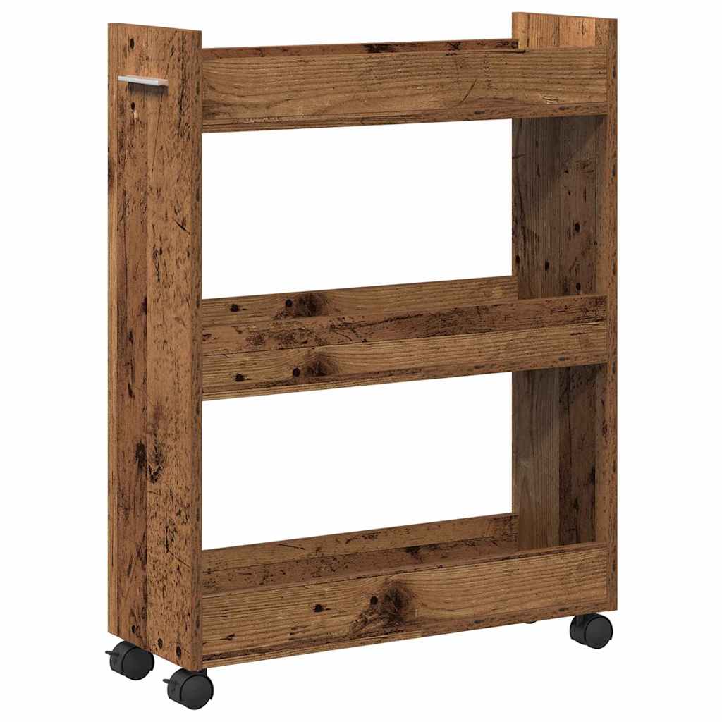 Cabinet kerékkel Öreg fa 60 x 22 x 79 cm