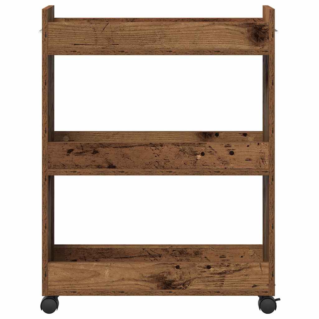 Cabinet kerékkel Öreg fa 60 x 22 x 79 cm