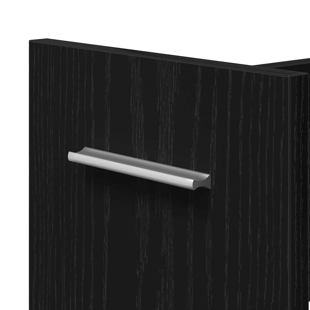 Cabinet kerékkel Fekete tölgy 60 x 22 x 79 cm