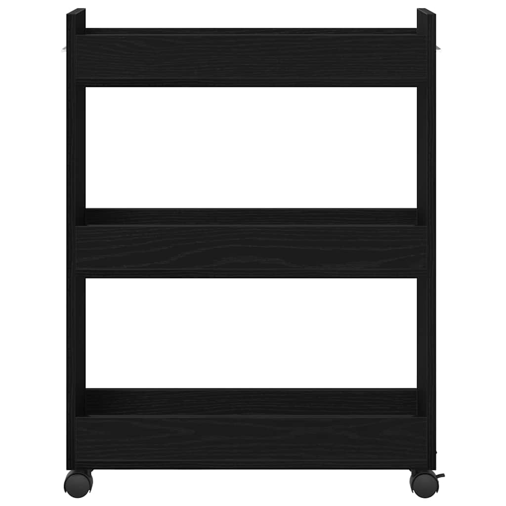 Cabinet kerékkel Fekete tölgy 60 x 22 x 79 cm