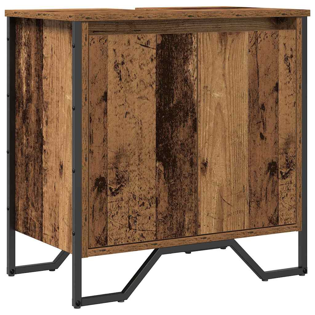 Fürdőszobai mosdószekrény Öreg fa 60 x 35 x 60 cm Szerelt fa