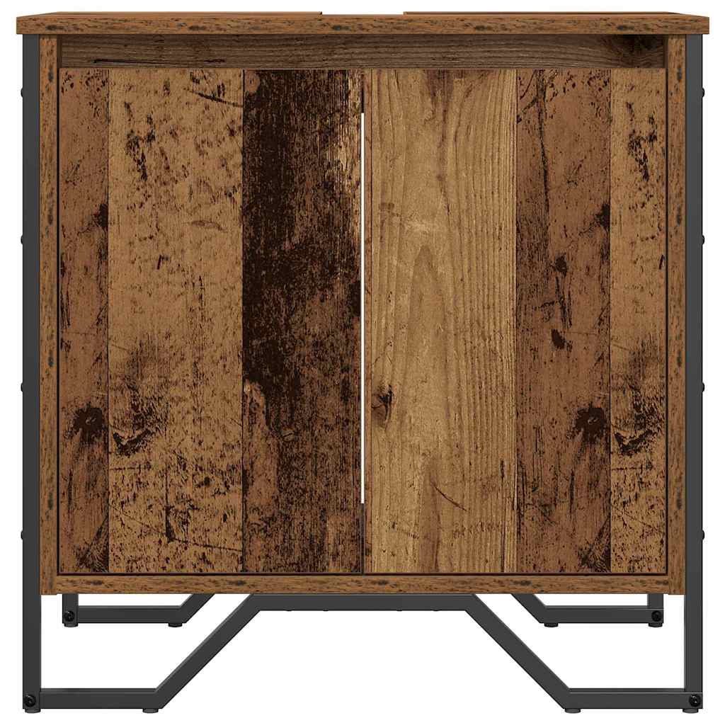 Fürdőszobai mosdószekrény Öreg fa 60 x 35 x 60 cm Szerelt fa